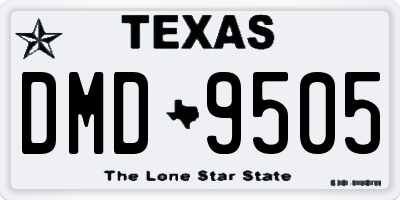 TX license plate DMD9505