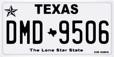 TX license plate DMD9506
