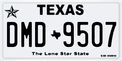 TX license plate DMD9507