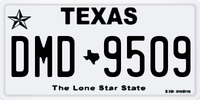 TX license plate DMD9509