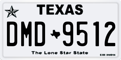 TX license plate DMD9512