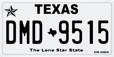 TX license plate DMD9515