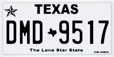 TX license plate DMD9517