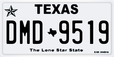 TX license plate DMD9519