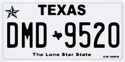 TX license plate DMD9520