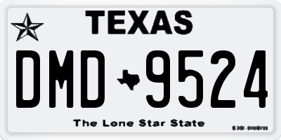 TX license plate DMD9524