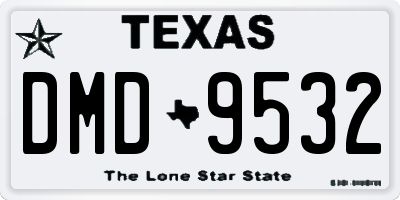 TX license plate DMD9532