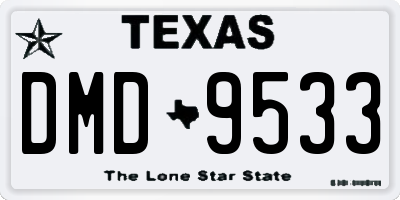 TX license plate DMD9533