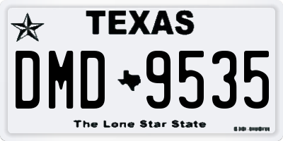 TX license plate DMD9535