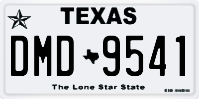 TX license plate DMD9541