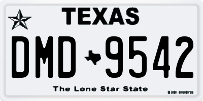 TX license plate DMD9542