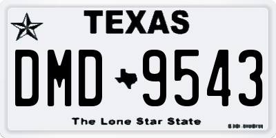 TX license plate DMD9543