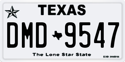 TX license plate DMD9547