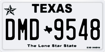 TX license plate DMD9548