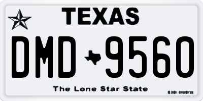 TX license plate DMD9560