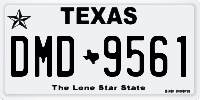 TX license plate DMD9561