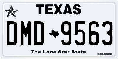TX license plate DMD9563