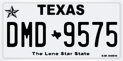 TX license plate DMD9575