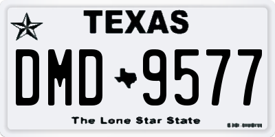 TX license plate DMD9577