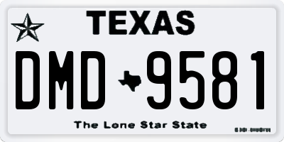 TX license plate DMD9581