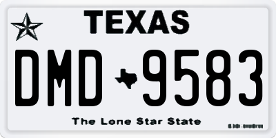 TX license plate DMD9583