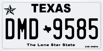 TX license plate DMD9585