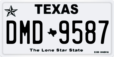 TX license plate DMD9587