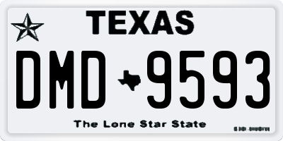 TX license plate DMD9593