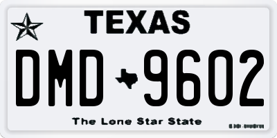 TX license plate DMD9602