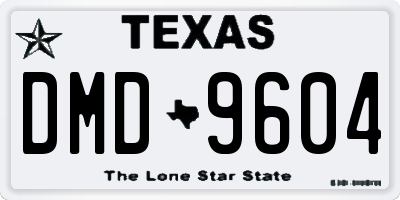 TX license plate DMD9604