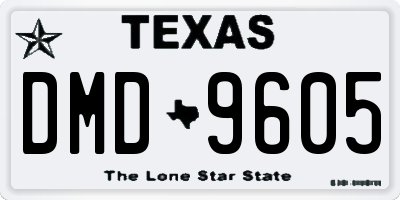 TX license plate DMD9605