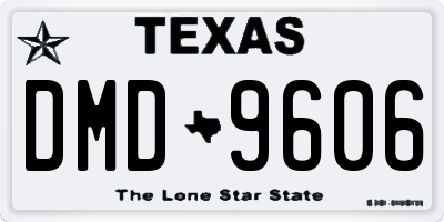TX license plate DMD9606