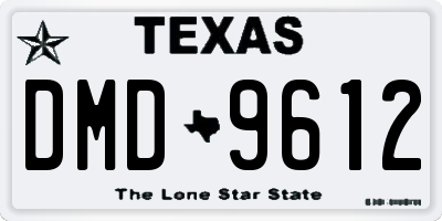 TX license plate DMD9612