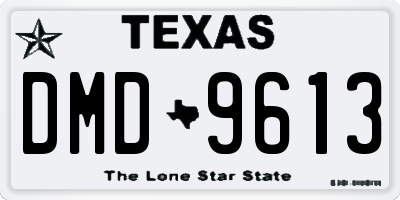 TX license plate DMD9613