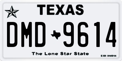 TX license plate DMD9614