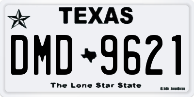 TX license plate DMD9621