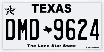 TX license plate DMD9624