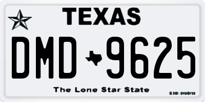 TX license plate DMD9625