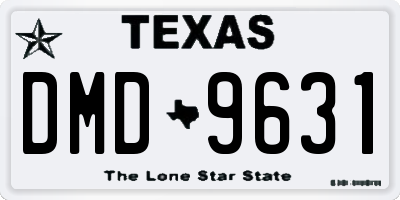 TX license plate DMD9631
