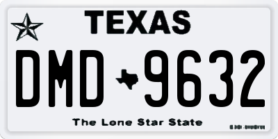 TX license plate DMD9632