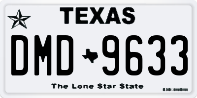 TX license plate DMD9633