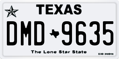 TX license plate DMD9635