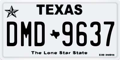 TX license plate DMD9637