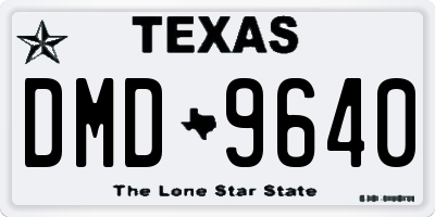 TX license plate DMD9640