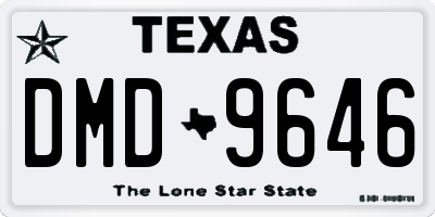 TX license plate DMD9646