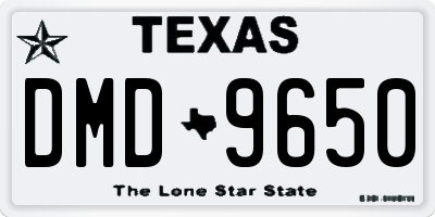 TX license plate DMD9650