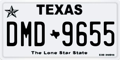 TX license plate DMD9655