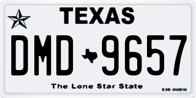TX license plate DMD9657