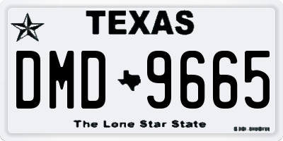 TX license plate DMD9665