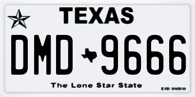 TX license plate DMD9666